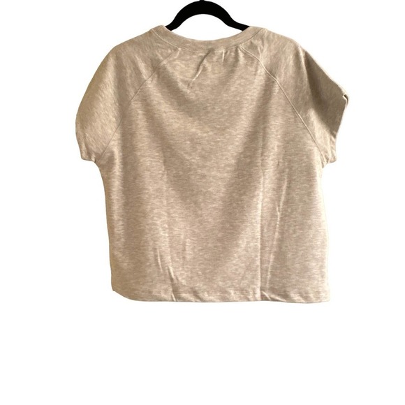 Bobi Split Hem Raglan Top in Light Grey - Picture 6 of 8